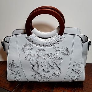 NWT Patricia Nash French Lace Lyon Satchel